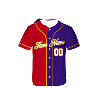 Maillots de baseball en gros, uniformes d'équipe personnalisés, boutonnés, en maille polyester, séchage rapide, pour l'été, cousus, fournisseur OEM, fabricant, en vrac - Product Image 2