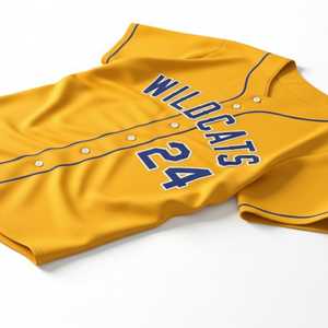Maillot de baseball unisexe pour adulte, fournisseur en gros, personnalisable par sublimation, OEM, uniforme d'équipe vierge, boutonné, respirant, col en V - Product Image 4