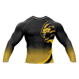 Solid Color Men <b>Long</b> <b>Sleeves</b> Rash Guard for Fitness Wear Quick Dry And Comfortable Men Rash Guard for Sale - Product Image 1