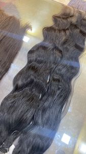 Extensions de cheveux humains 100% Remy Indian Temple DAKSHA, 16 pouces, double trame machine, cheveux vierges non traités, ondulation naturelle, pour tissage et permanente - Product Image 3
