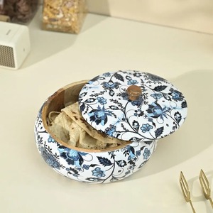 Boîte à Chapati en Bois Écologique Style Moderne, Faite à la Main, Durable, avec Couvercle Rabattable, Panier Chauffe-Tortillas pour une Fraîcheur Optimale - Product Image 5