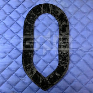 Chaîne de collier d'officier maçonnique en métal argenté, maillons en velours noir, regalia de loge, collier cérémoniel - Product Image 4