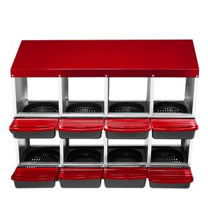 Nido per Galline a 8 Scomparti con Funzione di Raccolta Facile delle Uova, Montaggio a Parete, Attrezzatura per Allevamento - Product Image 2