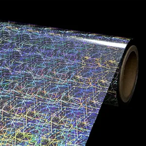 Customizable Metalized Holographic Lamination Film with Rainbow Laser Effect for Cosmetic Packaging Branding & Craft Application - Product Image 3