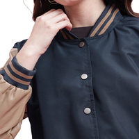 Blouson coupe-vent pour femme, couleur unie, fermeture éclair intégrale, style bomber, veste universitaire, streetwear, polaire personnalisée, vente en gros, décontracté