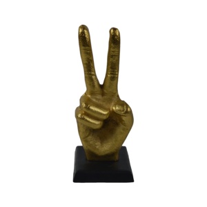 Home Decorative Desktop Metal Sculpture Golden Color Home & Hotel Decoration with Customized Size and Shape - Product Image 1