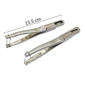Animal V-shaped U-shaped Ear Notch Pliers Pig Ear Punch Stainless Steel <b>Clamp</b> Piglets Identification <b>Piercing</b> Marking Forceps - Product Image 4