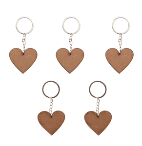 MDF Keychain <b>Star</b> Shape Promotional Gift Customs Blank MDF Sublimation Keychain Keyring Hot Sale - Product Image 4