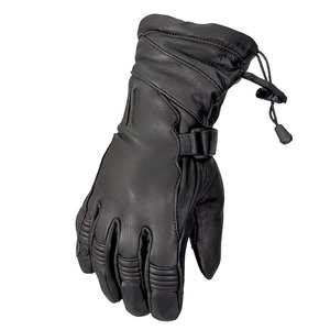 Guantes de Motocicleta de Invierno de Cuero Genuino Negro Premium con Forro Térmico, Correa Ajustable, Guantes de Conducción Impermeables de Alta Calidad - Product Image 3
