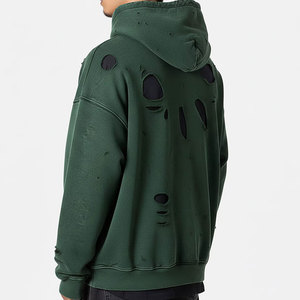 Sweat à capuche épais personnalisé avec logo, coupe décontractée, en molleton de coton, fournisseur OEM ODM, vente en gros - Product Image 5