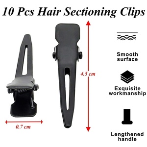 Ensemble d'outils professionnels de qualité supérieure en acier inoxydable noir durable pour extensions capillaires, ensemble complet comprenant pince et anneau de séparation - Product Image 2