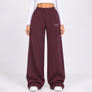 Premium <b>Women's</b> French Terry <b>Baggy</b> Sweatpants For <b>Women</b> Wide Leg Joggers Casual Lounge Pants For <b>Women</b> With Customized Logo - Product Image 1