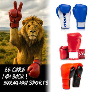 Gants de boxe personnalisés professionnels - Haute qualité, PU, sangle de poignet réglable, fermeture à boucle, unisexe, gants d'entraînement pour le sparring - Product Image 1