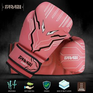 Gants de boxe MMA en cuir PU Farabi, fermeture à boucle réglable, légers, protection UV, respirants, antidérapants, gants rapides - Product Image 5