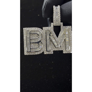 Top Selling 925 Silver Hip Hop Pendant for Men with Moissanite Diamond Iced Out Design <b>Chain</b> for Party Wear Export Price - Product Image 4