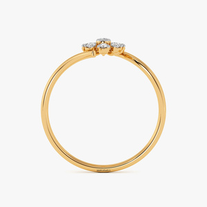 Anillo de compromiso minimalista con diamante amarillo cultivado en laboratorio, corte brillante, para mujer, en oro de 10K, 14K, 18K, plata 925, 935 - Product Image 4