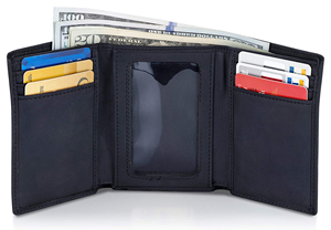 Customizable High Quality Genuine Leather Business <b>Wallet</b> Short <b>Trifold</b> with Multi Card Slots Low MOQ Features Custom Logo - Product Image 2