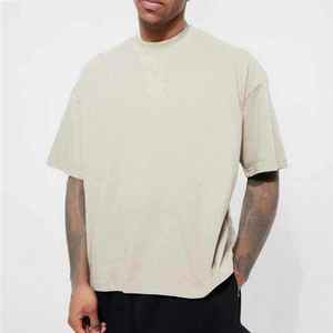 Camiseta Gráfica de Algodón Grueso de Felpa Francesa, Corte Holgado, para Hombre, Ideal para el Gimnasio - Product Image 5