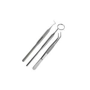 Kit de revisión dental con espejo de acero inoxidable, sonda y pinzas, instrumentos quirúrgicos para cuidado bucal de Dentavex - Product Image 4