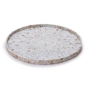 Luxury Mother Of Pearl Serving Tray Handmade Decorative Shell <b>Mosaic</b> Tray For Home Hotel Restaurant Use - Product Image 6