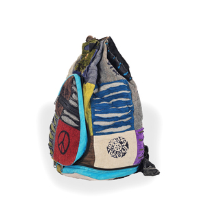 Lamatar1 Men's Stylish Bohemian-Style Cotton Razor Cut <b>Backpack</b> 3-Pocket Design Handmade Zipper Portable <b>Travel</b> <b>Bag</b> Inspired - Product Image 5