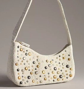 Bolso de Hombro Artesanal con Cuentas y Perlas, Bolso de Diseño para Mujer, Bolso de Moda, Bolso de Noche, Bolso de Mano para Fiesta de Boda - Product Image 1