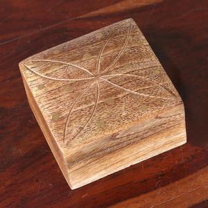 Indian Manufacturing Handmade Mango Wood Box Antique Wooden Carved Trinket <b>Keepsake</b> Box for Jewelry at Direct Wholesale Price - Product Image 4