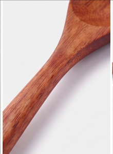 Ensemble de couverts en bois au design minimaliste, poli à la main, réutilisable, pour le camping et la maison - Product Image 3