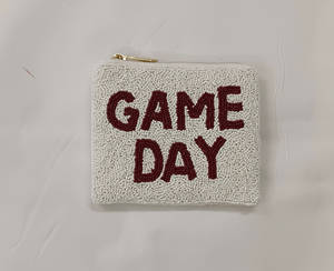 กระเป๋าใส่เหรียญผ้าฝ้ายทำมือประดับลูกปัดสำหรับวันแข่งขันกีฬา ชุดกระเป๋าถือแฟชั่นปักลายตามสั่งพร้อมซิปปิด สำหรับผู้หญิงในงานกีฬา - Product Image 3