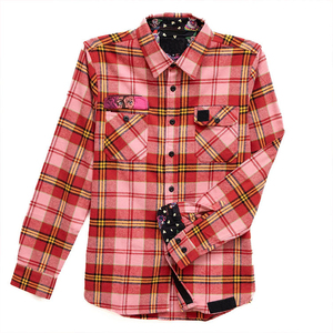 Custom Men's <b>Green</b> Plaid Flannel Shirt Long Sleeve Button Up Casual Checked Cotton Shirt Streetwear Workwear OEM Clothing - Product Image 3
