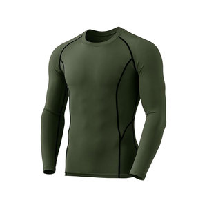 Men Full Sleeve Rash Guard Spandex Polyester Quick Dry Printed Black <b>Camo</b> Design Sport <b>Top</b> - Product Image 6