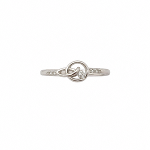 925 Sterling Silver <b>Fine</b> <b>Ring</b> Knot Cubic Zirconia Band Wedding Engagement Jewelry for Women - Product Image 1