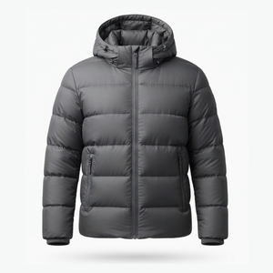 Vestes matelassées chaudes en duvet de canard et 100 % polyester, avec poches latérales, à capuche, pour homme – Collection Hiver - Product Image 1