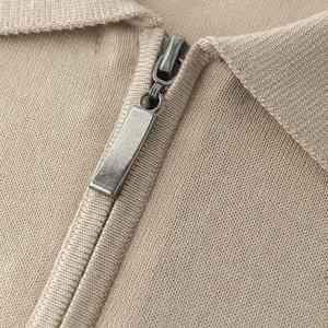 Polo personnalisé en coton tricoté sur mesure, coupe ajustée, pour homme - Product Image 3