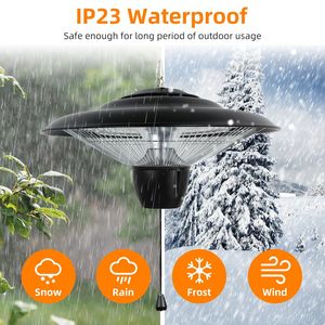Chauffe-terrasse électrique suspendu ultra-silencieux 1500W, lampe chauffante élégante pour espaces extérieurs - Product Image 3
