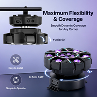 U`King 150W LED RGBW Sechsarmiger Laser-Beam Moving Head Scheinwerfer Rot Grün Sterneneffekt Bühnenbeleuchtung DMX für Disco DJ Bar Party