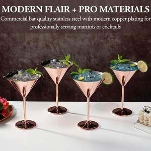 แก้วไวน์สเตนเลสสตีลชุบทองแดง ทนทาน ทันสมัย ใช้งานได้ยาวนาน ขนาด 301-400 มล. ล้างในเครื่องล้างจานได้ เหมาะสำหรับงานปาร์ตี้  รับสกรีนโลโก้ตามสั่ง - Product Image 4