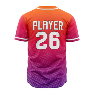 Direct Factory Made Custom Full Button Baseball Softball Jersey Sublimated Team Shirt Breathable Performance Sportswear - Product Image 3