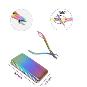 Kit de manucure et pédicure professionnel luxueux en acier inoxydable personnalisable avec des outils portables durables - Product Image 5