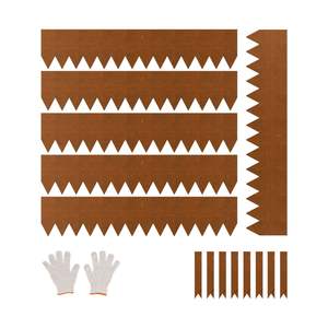 Bordure de jardin en acier résistant aux intempéries pré-rouillé, 6 paquets, 40 x 8, pliable, séparateur de jardin, allée de pelouse, pavage tactile - Product Image 1