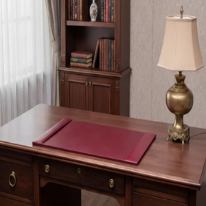 Burgundy Bonded Leather Desk Blotter for <b>Writing</b> Executive Burgundy Bonded Leather Desk <b>Pad</b> - Product Image 3