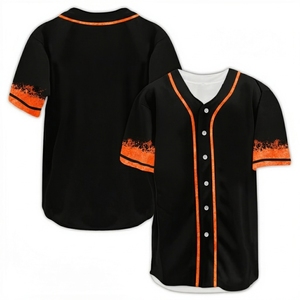 เสื้อเบสบอลผู้ชายแบบ OEM ติดกระดุม แขนสั้น สไตล์ฮิปสเตอร์ ฮิปฮอป ชุดกีฬา เสื้อเบสบอลแบบกำหนดเอง เสื้อเปล่า ขายส่ง - Product Image 6