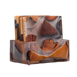 Posavasos y Alfombrillas Redondos Personalizados de Resina y Madera, Diseño Clásico de Vajilla, Alta Calidad, ¡En Oferta! - Product Image 1