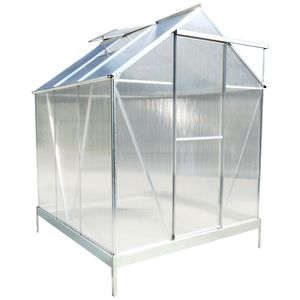 Kit Serra da Giardino Robusta in Alluminio per Esterni 6.3*6.2*7 con Grondaia e Porta di Ventilazione in Policarbonato B - Serre e Ambienti da Giardino - Product Image 1