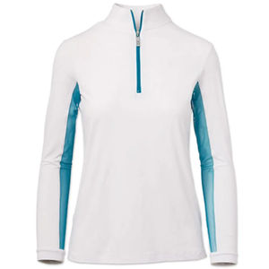 Haut de compression équestre réversible pour femme, respirant, en tissu extensible, de haute qualité, pour l'entraînement équestre - Product Image 1