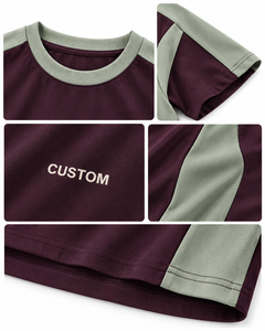 T-shirt Oversize Unisexe en Coton Bordeaux Sauge à Épaules Tombantes, Style Streetwear, Vêtement Personnalisé pour la Vente en Gros et Marque Privée - Product Image 6