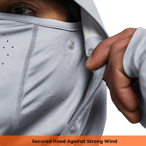 Sudadera de pesca personalizada para hombre, diseño personalizado, 100% poliéster, ropa deportiva de secado rápido para protección solar, sudadera de pesca para hombre - Product Image 2