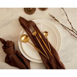 Ensemble de couverts en acier inoxydable de haute qualité avec manche en bois pour les occasions de restauration élégantes maisons hôtels restaurants et cafés - Product Image 6