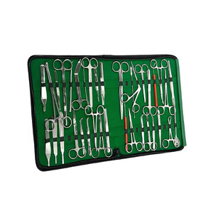 Veterinary Surgical Instrument Kit 177 Pcs Stainless Steel Set with Scissors Needle Holder Hemostat Forceps Tweezers Scalpel - Product Image 1