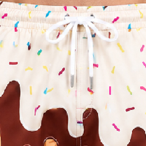 Pantalones Cortos Personalizados con Diseño de Goteo de Helado, Estilo Urbano Moderno, Cómodos, Ligeros y Transpirables para Uso Diario Informal, OEM ODM - Product Image 5